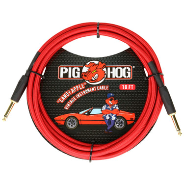 Cable Pig Hog Pch10ca Para Instrumento 3.05m Candy Apple Red
